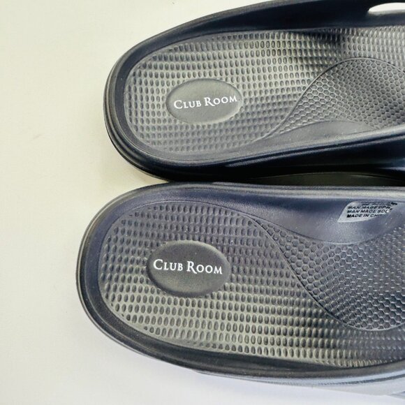 Club Room Mens Remy Thong Sandals Size 9M Navy Blue Slip On Summer Casual - Picture 8 of 11